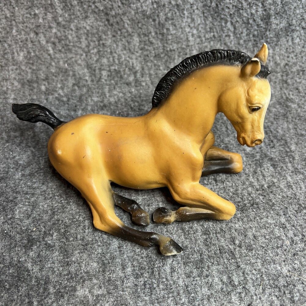 Vintage Traditional Breyer Horse #166 Lying Down Buckskin Foal 1969-73